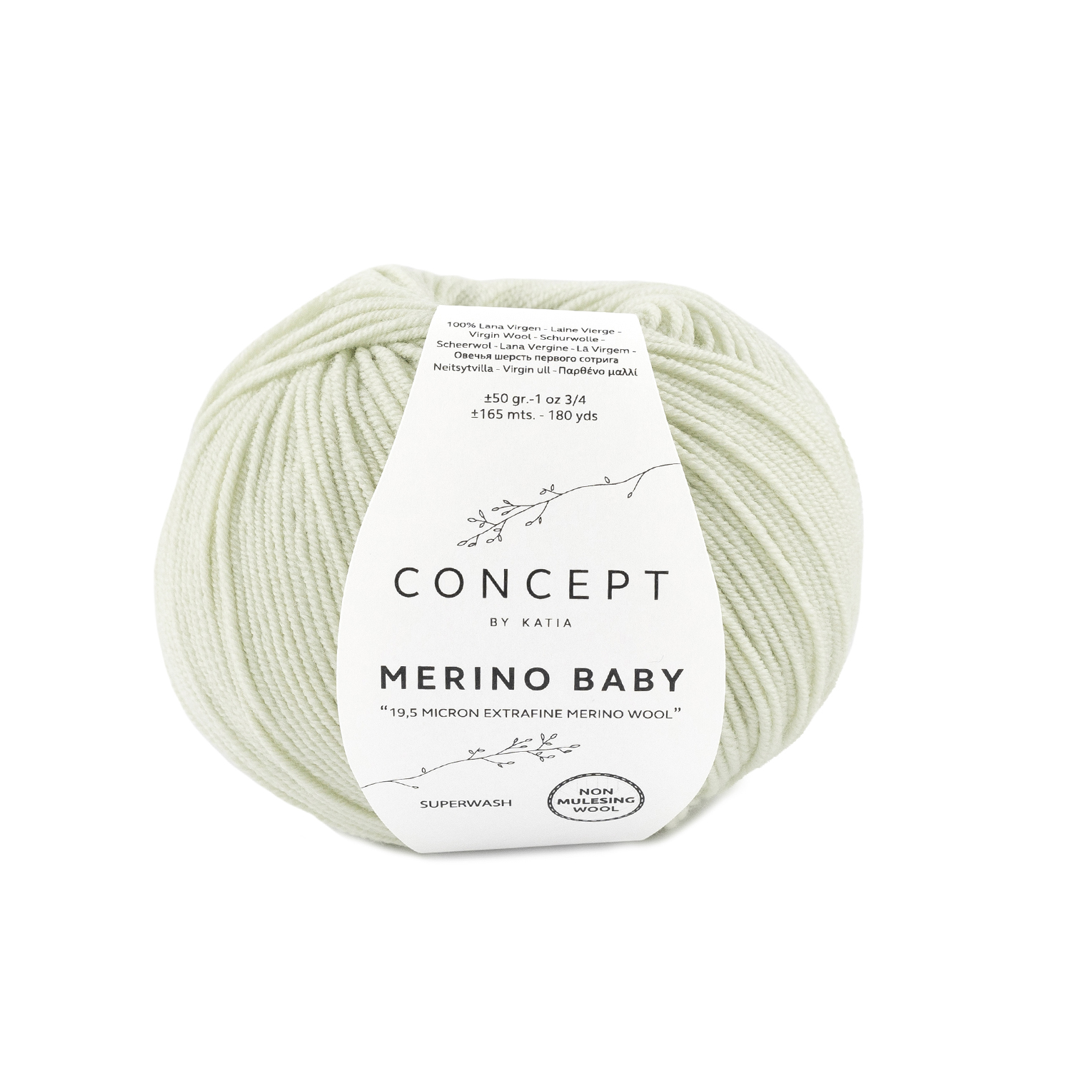 Merino Baby Katia - 155 - Vert blanc