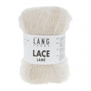 Lace Lame Lang Yarns - 1 blanc