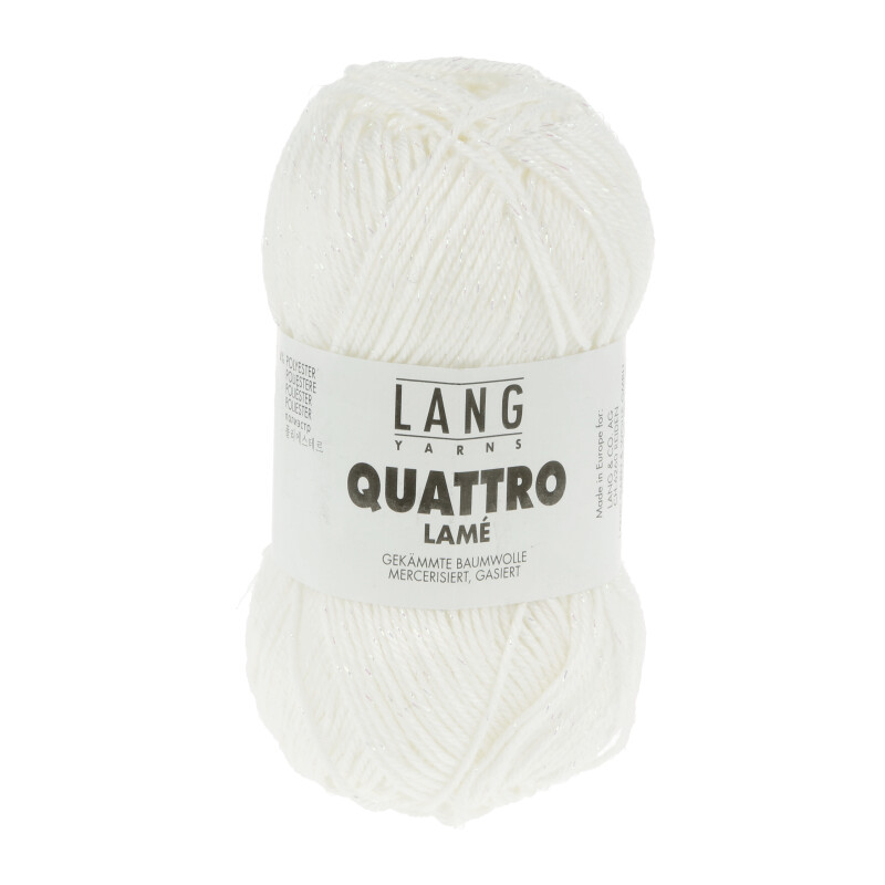 Quattro Lamé Lang Yarns - 1 - Blanc