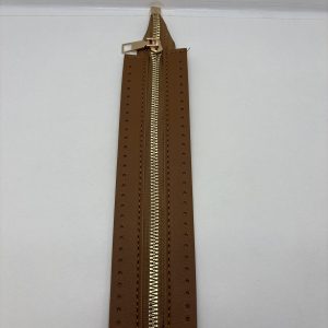 Fermeture effet cuir 30 cm - 573 - Marron