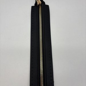 Fermeture effet cuir 30 cm - 580 - Noir