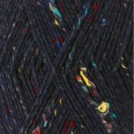 Super Soxx Tweed 6-Ply Lang Yarns - 25 - bleu nuit - gros plan de la matière