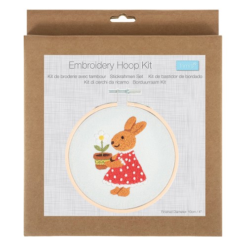 Kit broderie avec tambour 10 cm - Trimits Bunny Kit broderie avec tambour 10 cm - Trimits Bunny